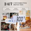 V-COME Wireless Interlinked Carbon Monoxide Alarm with LCD Display, Wireless interconnected Carbon Monoxide Detector, VC21F