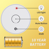 V-COME Stand-alone Smoke Detector with 10-Year Lithium Battery, Photoelectric Smoke Alarm, CE, UKCA, DIN EN 14604, VS02