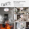 V-COME Wireless Interlinked Smoke Alarm with Sealed 10-Year Battery, Wireless interconnected Smoke Detector, CE EN 14604, VS01F