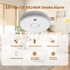 V-COME Stand-alone Smoke Detector with 10-Year Lithium Battery, Photoelectric Smoke Alarm, CE, UKCA, DIN EN 14604, VS02
