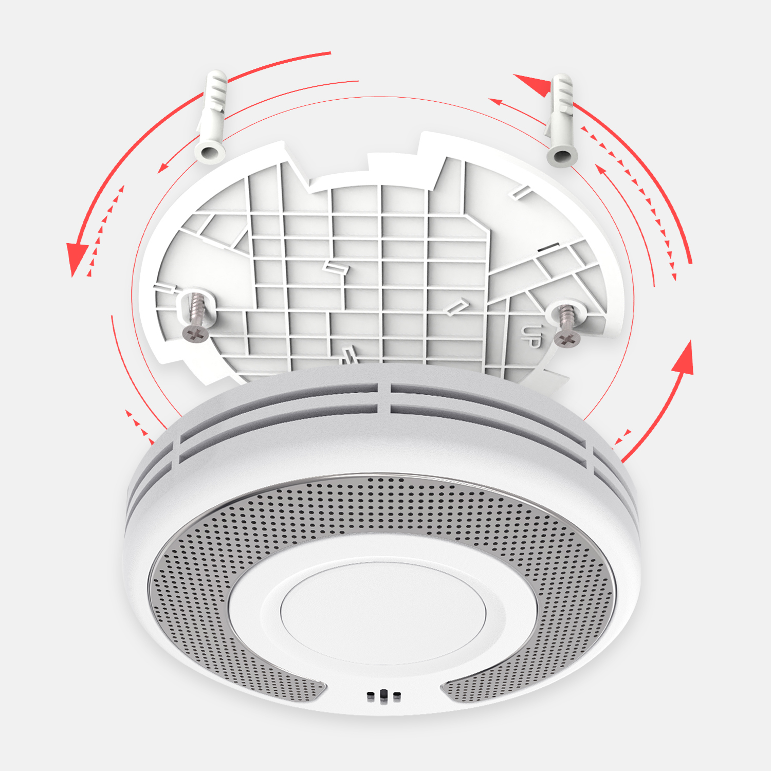 V-COME Stand-alone Smoke Detector with 10-Year Life Lithium Battery, Photoelectric Smoke Alarm, CE, UKCA, DIN EN 14604, VS03