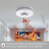Tuya Heat Detector with Sealed 10-Year Li-Battery, Wi-Fi Smart Heat Alarm with Tuya App control, CE BS 5446-2, VH01W