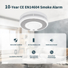 V-COME Stand-alone Smoke Detector with 10-Year Life Lithium Battery, Photoelectric Smoke Alarm, CE, UKCA, DIN EN 14604, VS03