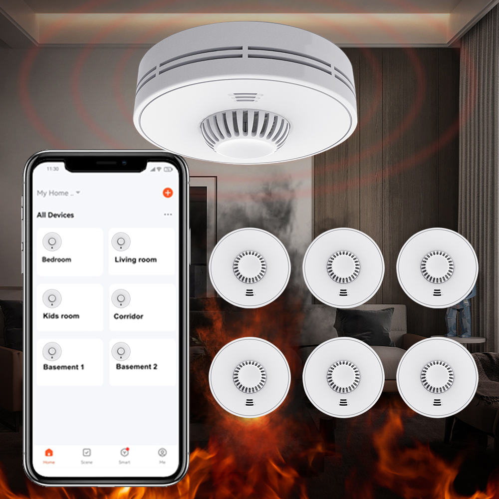 Tuya Heat Detector with Sealed 10-Year Li-Battery, Wi-Fi Smart Heat Alarm with Tuya App control, CE BS 5446-2, VH01W